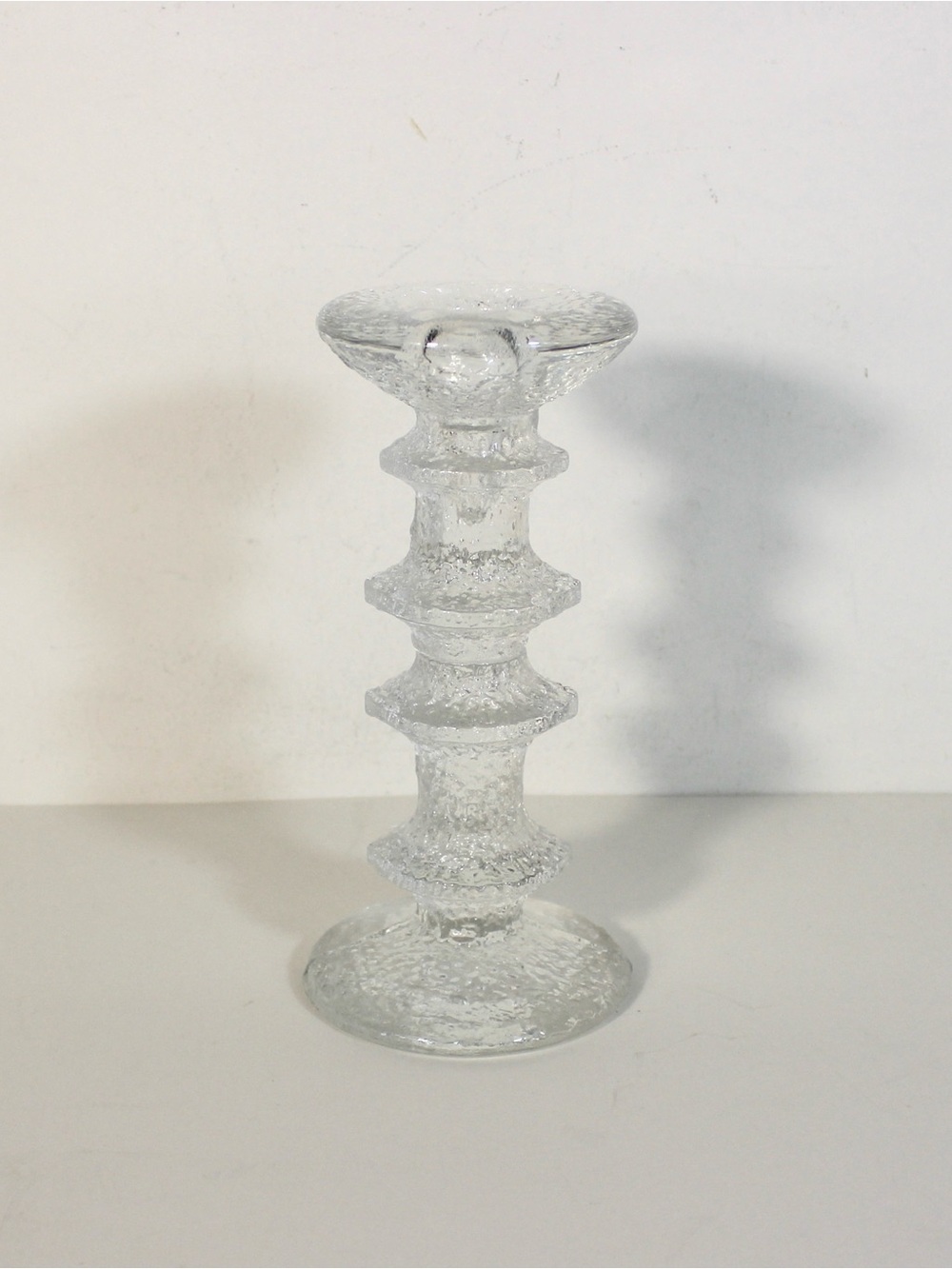 Iittala Festivo Four Ring Glass Candle Holder by Timo Sarpaneva Finland MCM